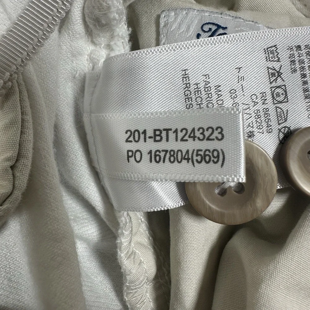 Tommy Bahama Pants Mens Size 2XLB White Beach Linen Blend Drawstring Vacation